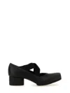 Uma Wang Carbon Fiber Ballerina Shoes With Textured Sole In Black