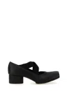 Uma Wang Carbon Fiber Ballerina Shoes With Textured Sole In Black