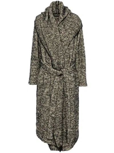 Uma Wang Cardigan Coat In Black