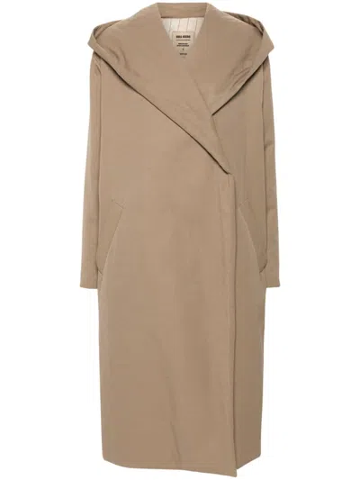 Uma Wang Cardigan Coat In Nude & Neutrals