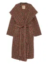 Uma Wang 'cardigan' Coat In Brown