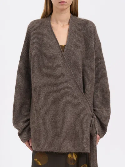 Uma Wang Brown Raccoon Fur Kimono-style Cardigan
