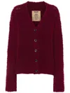 Uma Wang Textured-finish Cardigan In Red