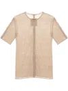 Uma Wang Semi-sheer T-shirt In 中性色