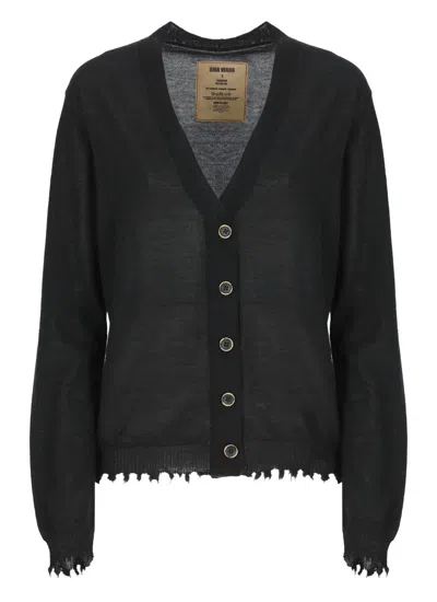 Uma Wang Cashmere Cardigan In Black