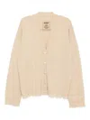 Uma Wang Cashmere Cardigan With Buttons In Neutral