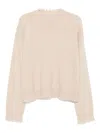 Uma Wang Beige Frayed Hem Wool Sweater In Neutral