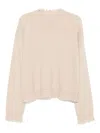 Uma Wang Beige Cashmere Sweater With Distressed Details In Sand