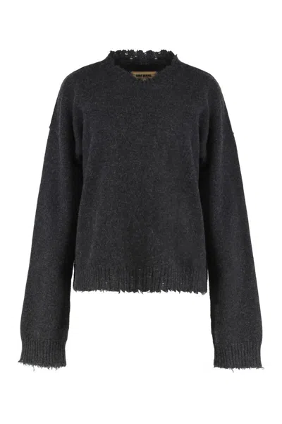 Uma Wang Cashmere Crewneck Sweater In Multi