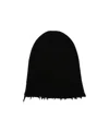 Uma Wang Cashmere Hat With Frayed Edges In Black
