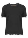 Uma Wang Cashmere Pullover With Ripped Ribbed Trims In Black