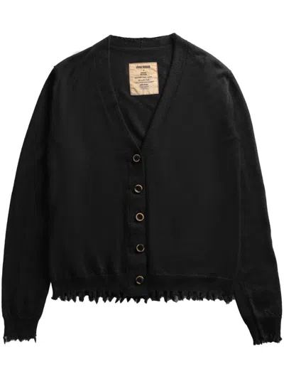 Uma Wang Cashmere Oversized Cardigan In Black