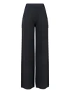 Uma Wang Wide-leg Trousers With High Ribbed Waistband In Black