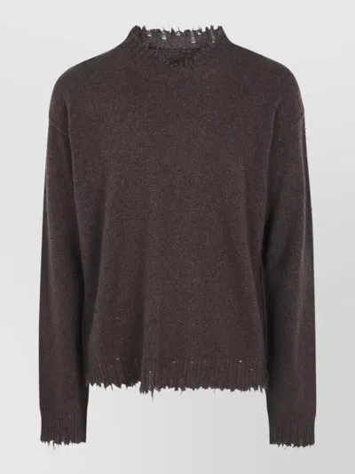 Uma Wang Cashmere Round Neck Jumper In Brown