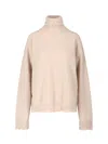 Uma Wang High Neck Cashmere Sweater With Frayed Edges In Neutral