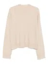Uma Wang Cashmere Sweater With Fringed Hem In Neutral