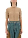 Uma Wang Cashmere T-shirt In Beige
