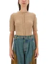 Uma Wang Cashmere T-shirt In Beige