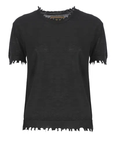 Uma Wang Cashmere Top In Black