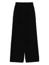 Uma Wang Ribbed Texture Wide Leg Trousers In Black