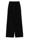 Uma Wang Ribbed Texture Wide Leg Trousers In Black