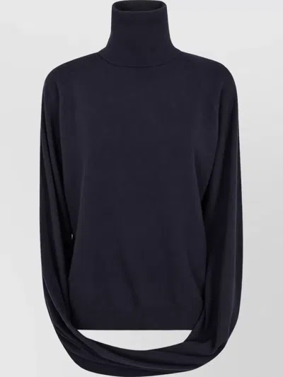 Uma Wang Cashmere Wrap Top In Blue