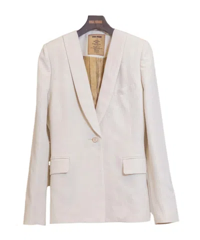 Uma Wang Casual And Simple Blazer In Neutral