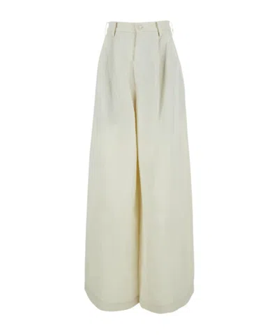 Uma Wang Casual Pants With Belt Loops In White