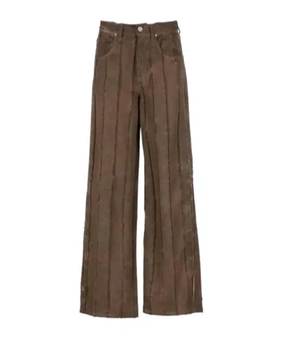 Uma Wang Casual Trousers With Belt Loops In Gold