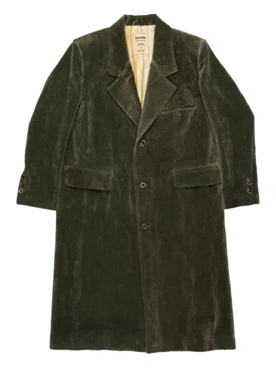 Uma Wang Celia Buttoned Coat In Green