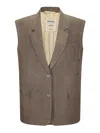 Uma Wang Kaiwan Herringbone Jacket In Brown