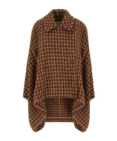 UMA WANG CHECKED CAPE