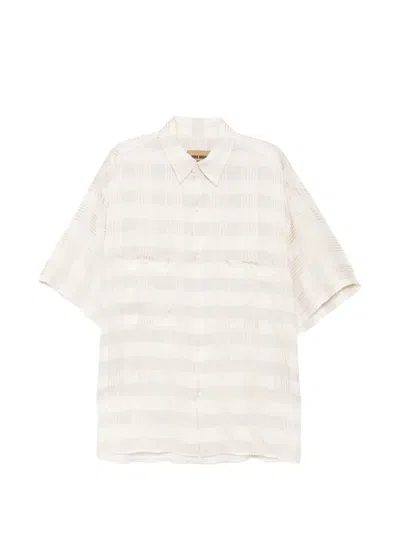 Uma Wang Checked Pocket Shirt In Neutral