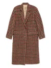 Uma Wang Checked Single-breasted Coat In Brown