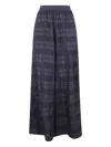 Uma Wang Grid-pattern Elastic-waist Trousers In Blue