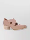 Uma Wang Chunky Heel Cross Strap Square Toe