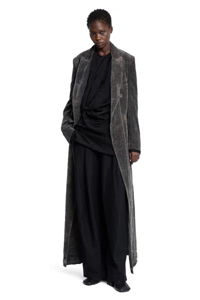 Uma Wang Cigna Coat In Gray