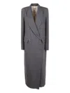 Uma Wang Cigna Double-breasted Coat In Gray