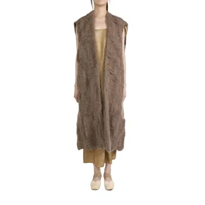 Uma Wang Long Coat In Mixed Wool In Multi