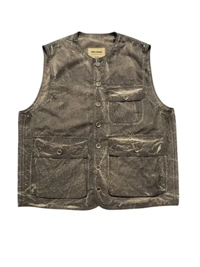 Uma Wang Coat With Buttons And Pockets In Brown