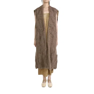 Uma Wang Long Coat In Mixed Wool In Multi