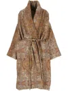 Uma Wang Long-sleeved Coat In Mustard/black