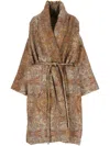 Uma Wang Long-sleeved Coat In Mustard/black