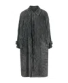 Uma Wang Corduroy Cotton Trench Coat In Gray