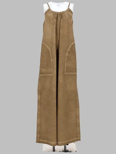 Uma Wang Cotton Jumpsuit For Women - Ss26 In Brown