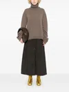 Uma Wang Cotton Midi Skirt In Brown