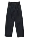 Uma Wang Patch-pocket Straight-leg Trousers In Blue