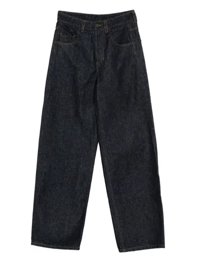 Uma Wang Cotton Wide-leg Trousers In Blue
