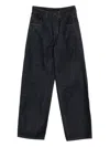 Uma Wang Patch-pocket Straight-leg Trousers In Blue