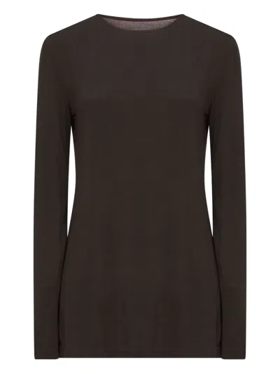 Uma Wang Cowl-back Long-sleeve Top In Brown